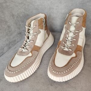Dolce Vita Sneakers 9.5 Taupe Suede Daley Chunky Platform Athleisure New $165